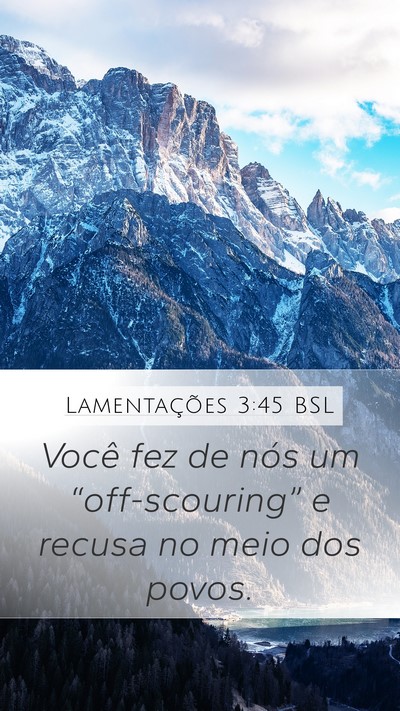 Lamentações 3:45 BSL Bible Verse Image
