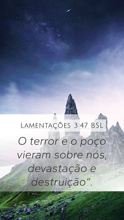Lamentações 3:47 BSL Bible Verse Image