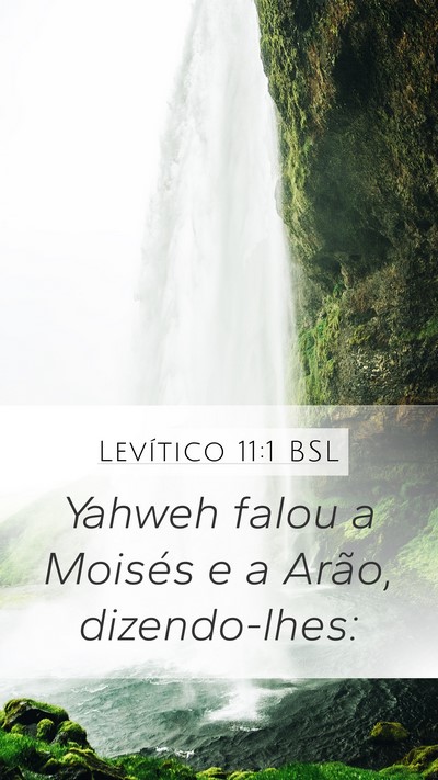 Levítico 11:1 BSL Bible Verse Image