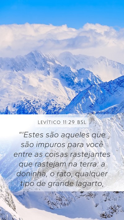 Levítico 11:29 BSL Bible Verse Image