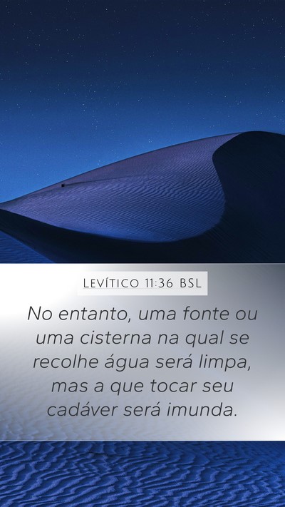 Levítico 11:36 BSL Mobile Phone Wallpaper - No entanto, uma fonte ou uma cisterna na qual se - Mobile Bible Verse Wallpaper