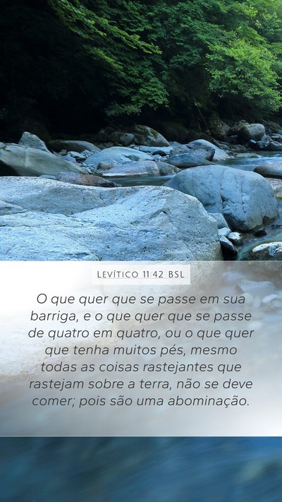 Levítico 11:42 BSL Mobile Phone Wallpaper - O que quer que se passe em sua barriga, e o que - Mobile Bible Verse Wallpaper