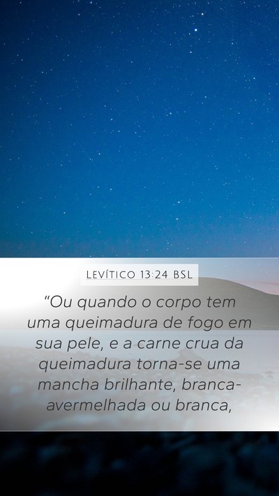 Levítico 13:24 BSL Bible Verse Image