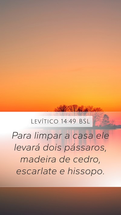 Levítico 14:49 BSL Bible Verse Image