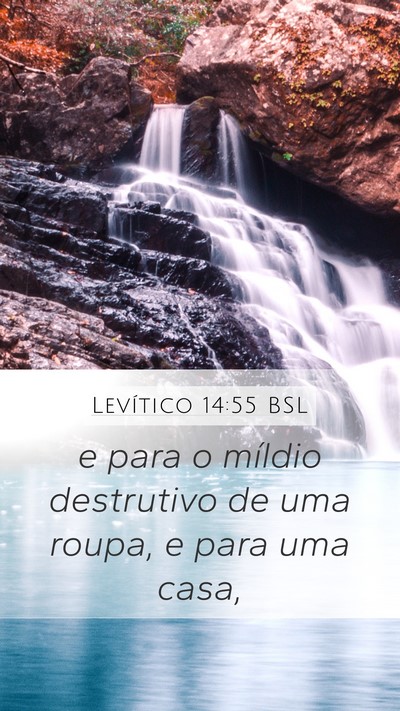 Levítico 14:55 BSL Mobile Phone Wallpaper - e para o míldio destrutivo de uma roupa, e para - Mobile Bible Verse Wallpaper