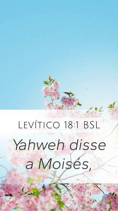 Levítico 18:1 BSL Mobile Phone Wallpaper - Yahweh disse a - Mobile Bible Verse Wallpaper