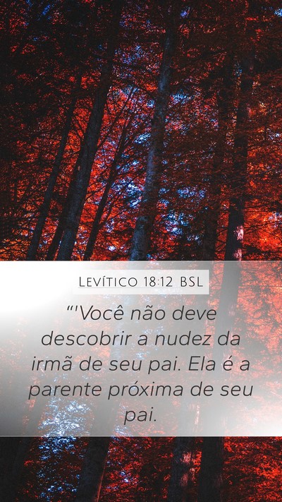 Levítico 18:12 BSL Bible Verse Image
