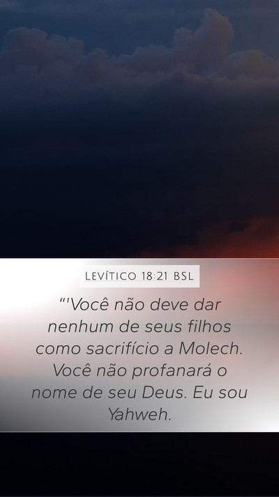 Levítico 18:21 BSL Bible Verse Image