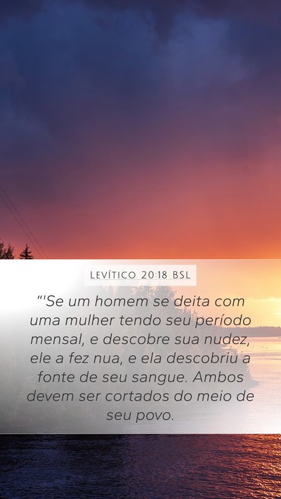 Levítico 20:18 BSL Bible Verse Image