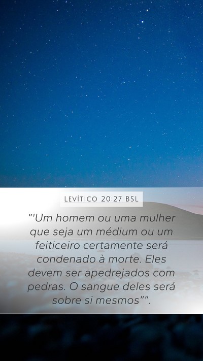 Levítico 20:27 BSL Bible Verse Image