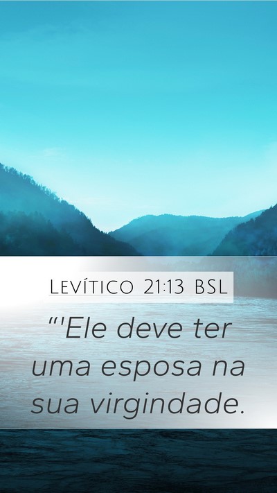 Levítico 21:13 BSL Bible Verse Image