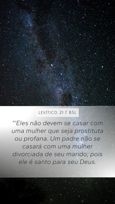 Levítico 21:7 BSL Bible Verse Image