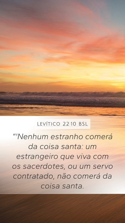 Levítico 22:10 BSL Bible Verse Image