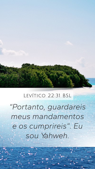 Levítico 22:31 BSL Bible Verse Image