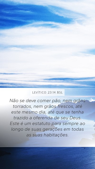 Levítico 23:14 BSL Bible Verse Image