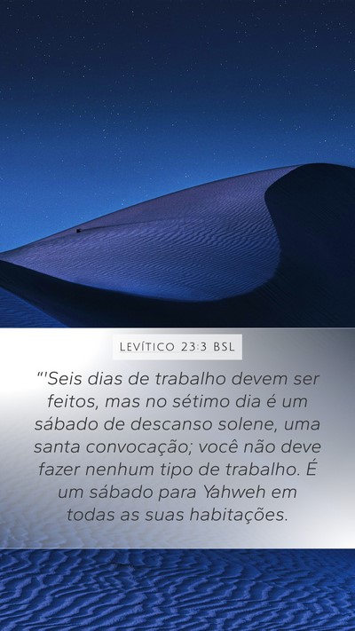 Levítico 23:3 BSL Bible Verse Image
