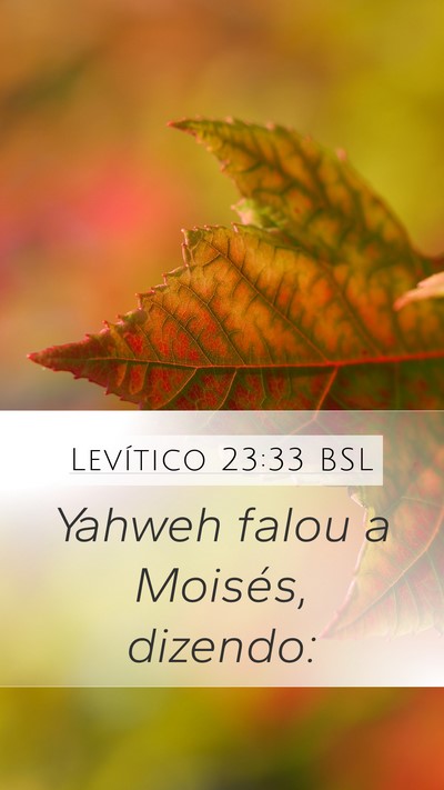 Levítico 23:33 BSL Bible Verse Image