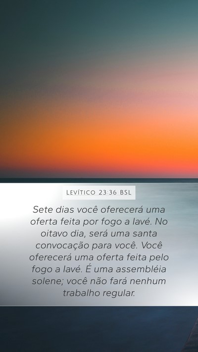 Levítico 23:36 BSL Bible Verse Image