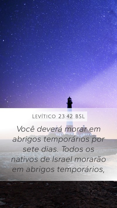Levítico 23:42 BSL Bible Verse Image