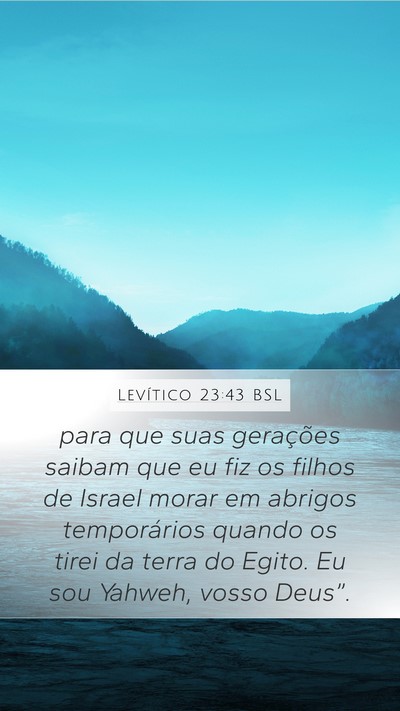 Levítico 23:43 BSL Bible Verse Image