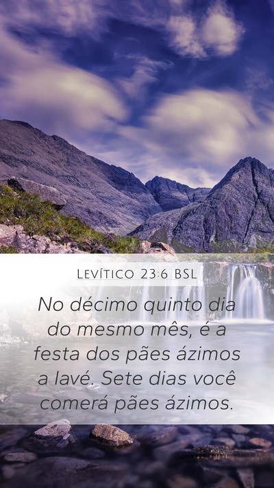 Levítico 23:6 BSL Bible Verse Image