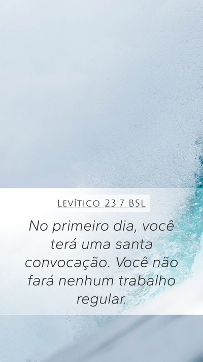 Levítico 23:7 BSL Bible Verse Image