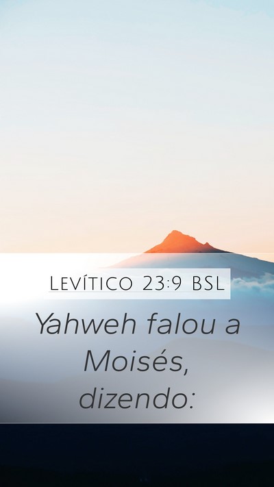 Levítico 23:9 BSL Bible Verse Image