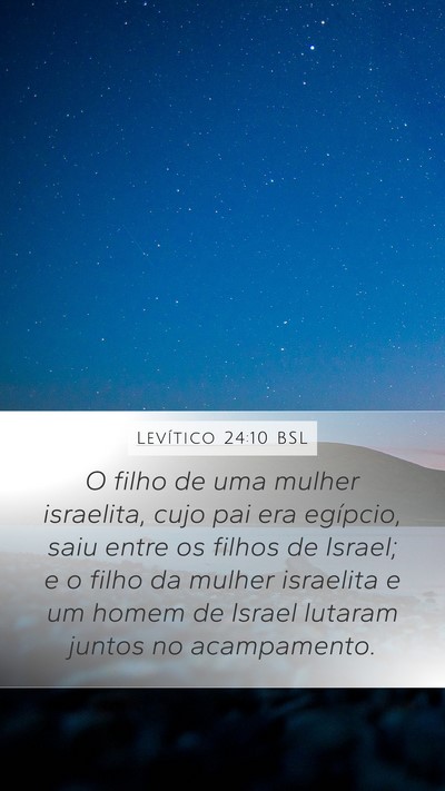 Levítico 24:10 BSL Bible Verse Image