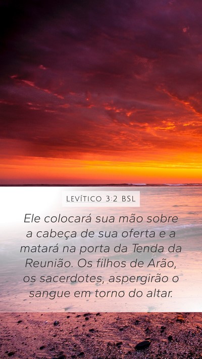 Levítico 3:2 BSL Bible Verse Image