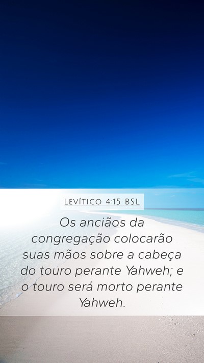 Levítico 4:15 BSL Bible Verse Image