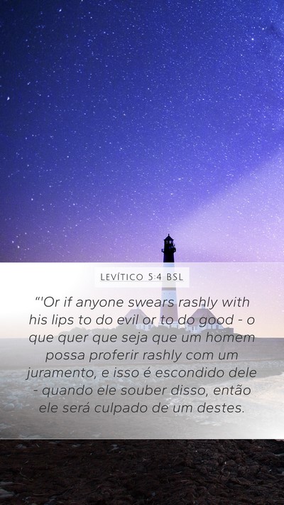 Levítico 5:4 BSL Bible Verse Image