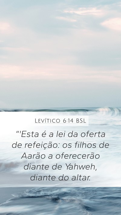 Levítico 6:14 BSL Bible Verse Image