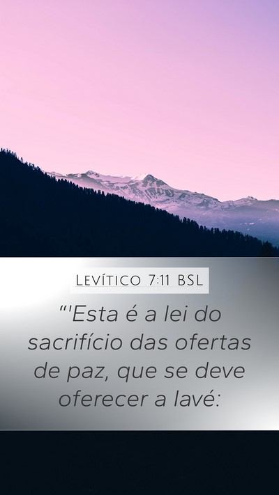 Levítico 7:11 BSL Bible Verse Image