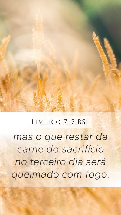 Levítico 7:17 BSL Bible Verse Image