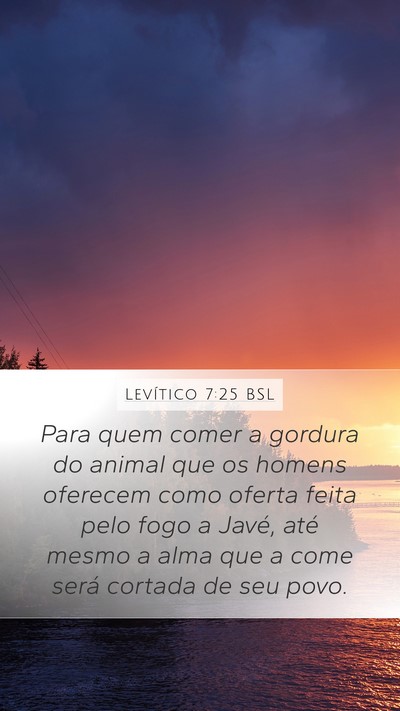 Levítico 7:25 BSL Bible Verse Image