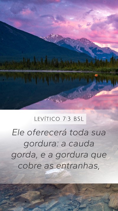 Levítico 7:3 BSL Bible Verse Image