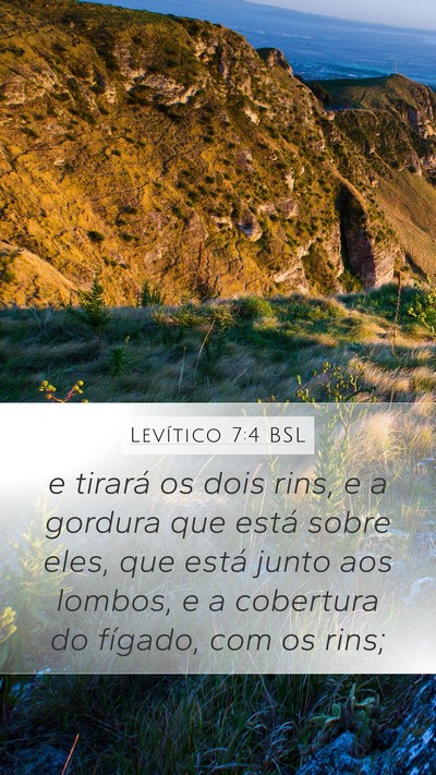 Levítico 7:4 BSL Bible Verse Image