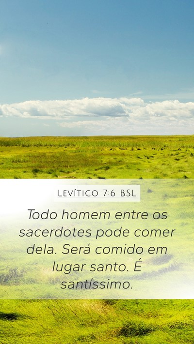 Levítico 7:6 BSL Bible Verse Image