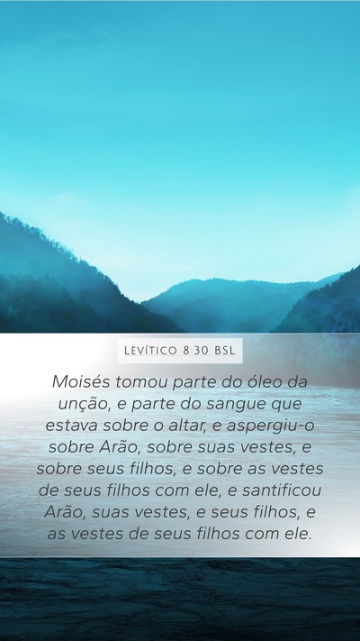 Levítico 8:30 BSL Bible Verse Image