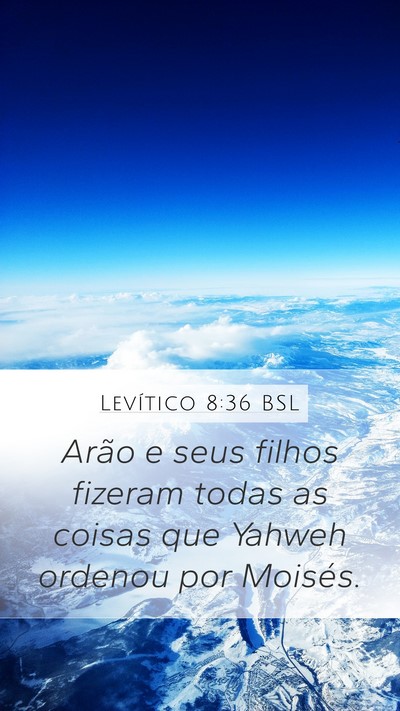 Levítico 8:36 BSL Bible Verse Image