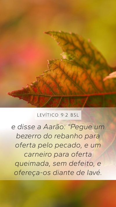 Levítico 9:2 BSL Bible Verse Image