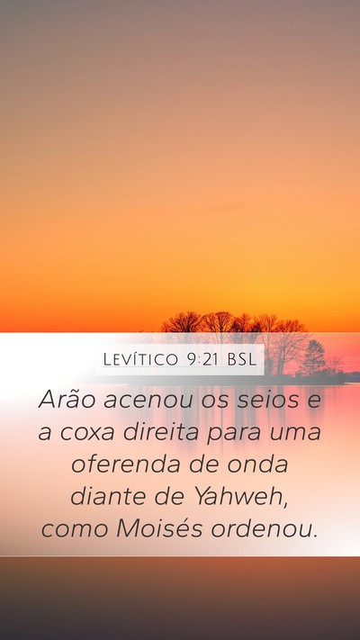 Levítico 9:21 BSL Bible Verse Image