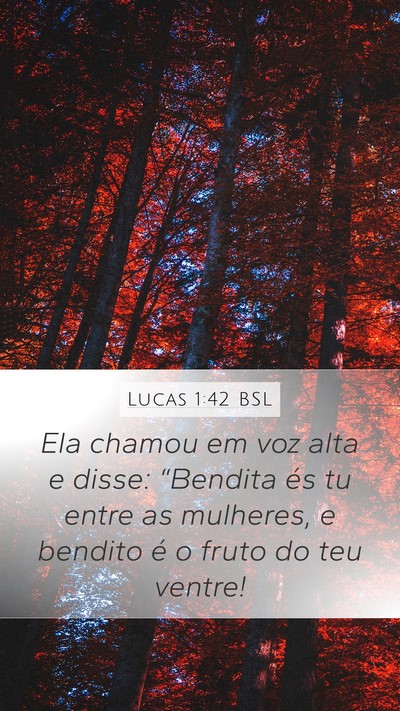 Lucas 1:42 BSL Bible Verse Image