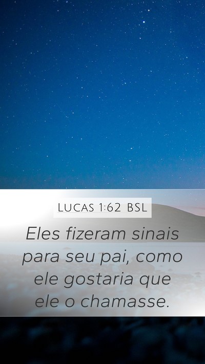 Lucas 1:62 BSL Bible Verse Image