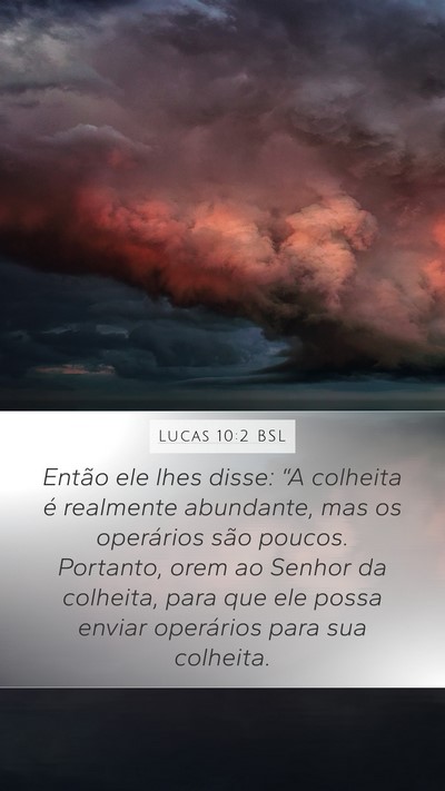 Lucas 10:2 BSL Bible Verse Image