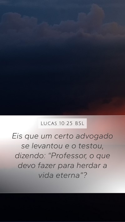 Lucas 10:25 BSL Bible Verse Image