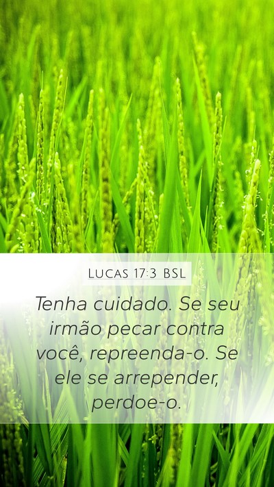 Lucas 17:3 BSL Mobile Phone Wallpaper - Tenha cuidado. Se seu irmão pecar contra você, - Mobile Bible Verse Wallpaper
