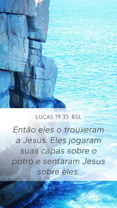 Lucas 19:35 BSL Bible Verse Image