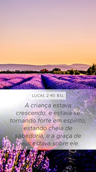 Lucas 2:40 BSL Bible Verse Image