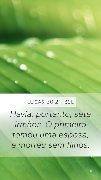 Lucas 20:29 BSL Bible Verse Image